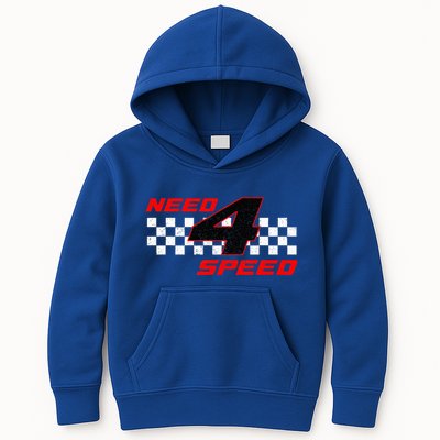 Need 4 Speed Birthday Four Year Old Racing Car Driver Kids Hoodie