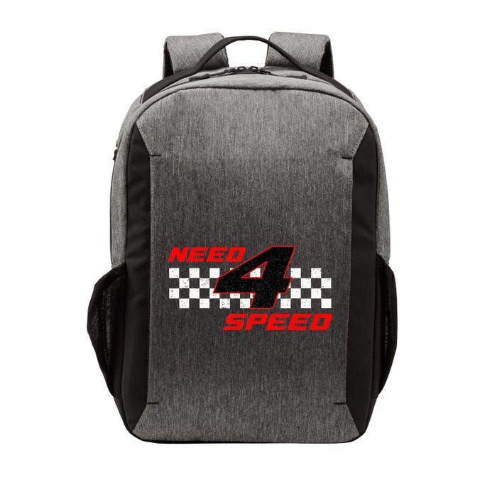 Need 4 Speed Birthday Four Year Old Racing Car Driver Vector Backpack
