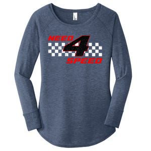 Need 4 Speed Birthday Four Year Old Racing Car Driver Women's Perfect Tri Tunic Long Sleeve Shirt