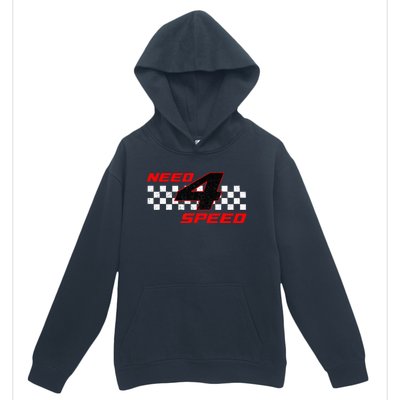 Need 4 Speed Birthday Four Year Old Racing Car Driver Urban Pullover Hoodie