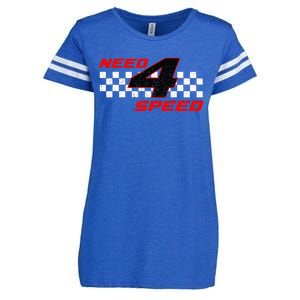 Need 4 Speed Birthday Four Year Old Racing Car Driver Enza Ladies Jersey Football T-Shirt