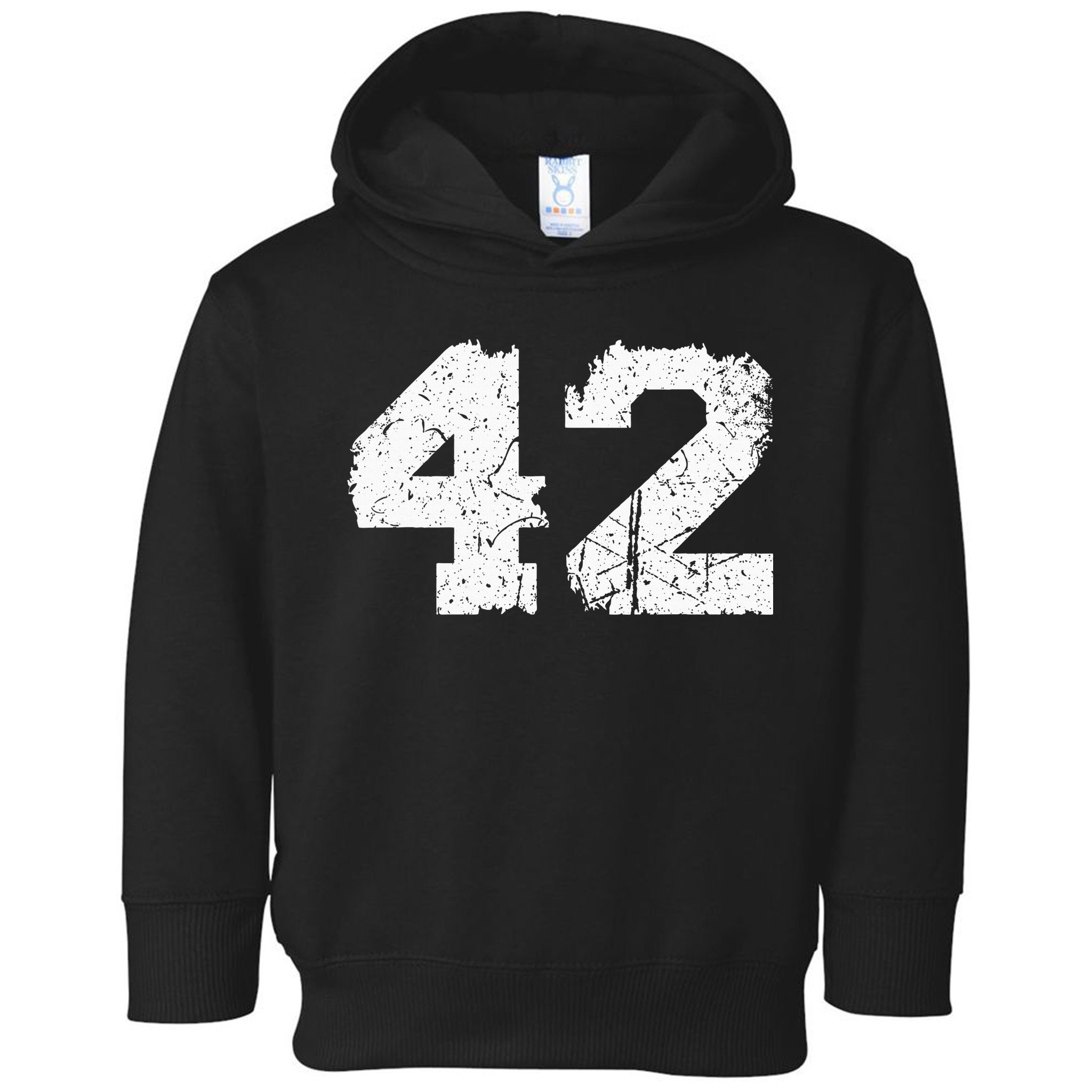 Number 42 Sports Jersey Vintage Torn White Lucky Number Toddler Hoodie
