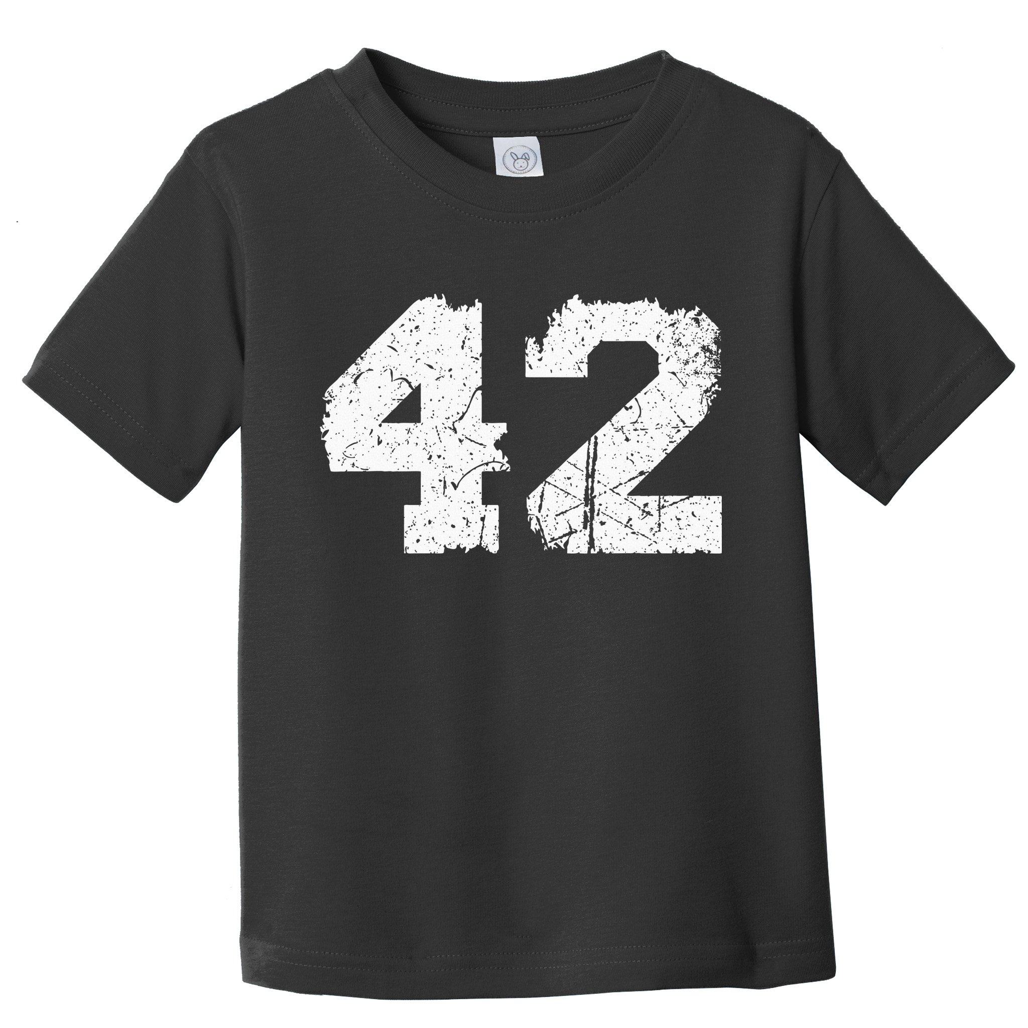 Number 42 Sports Jersey Vintage Torn White Lucky Number Toddler T-Shirt