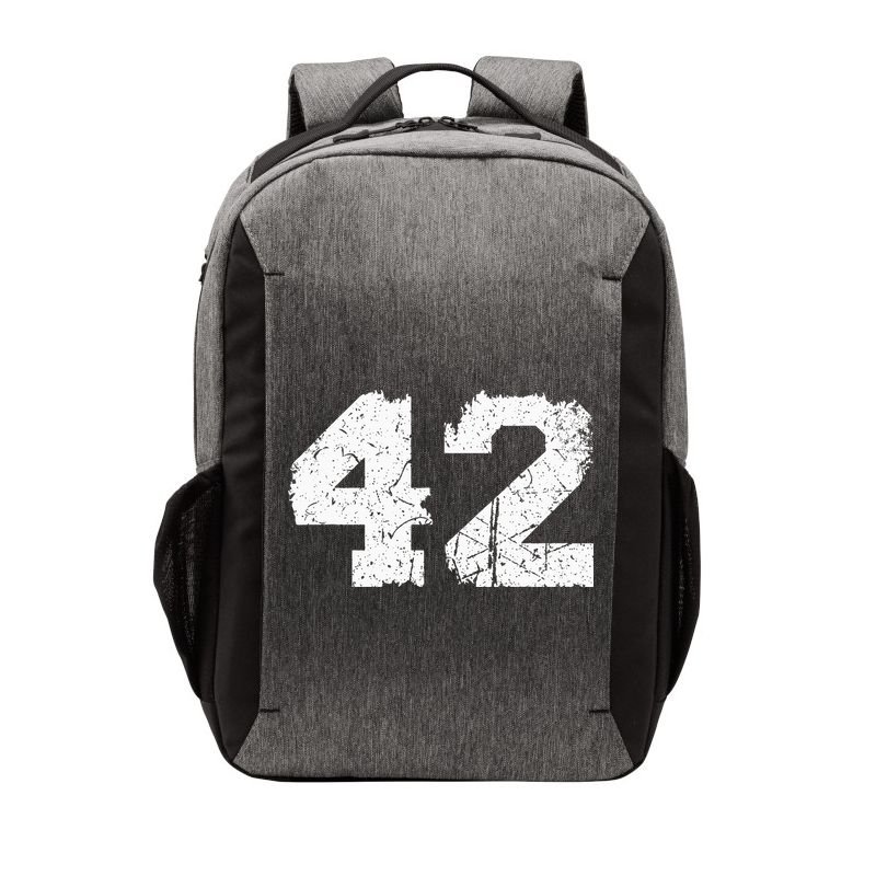 Number 42 Sports Jersey Vintage Torn White Lucky Number Vector Backpack