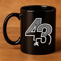 Number 43 Sports Jersey 43 Birthday (Frontback) 11oz C Handle Ceramic Mug