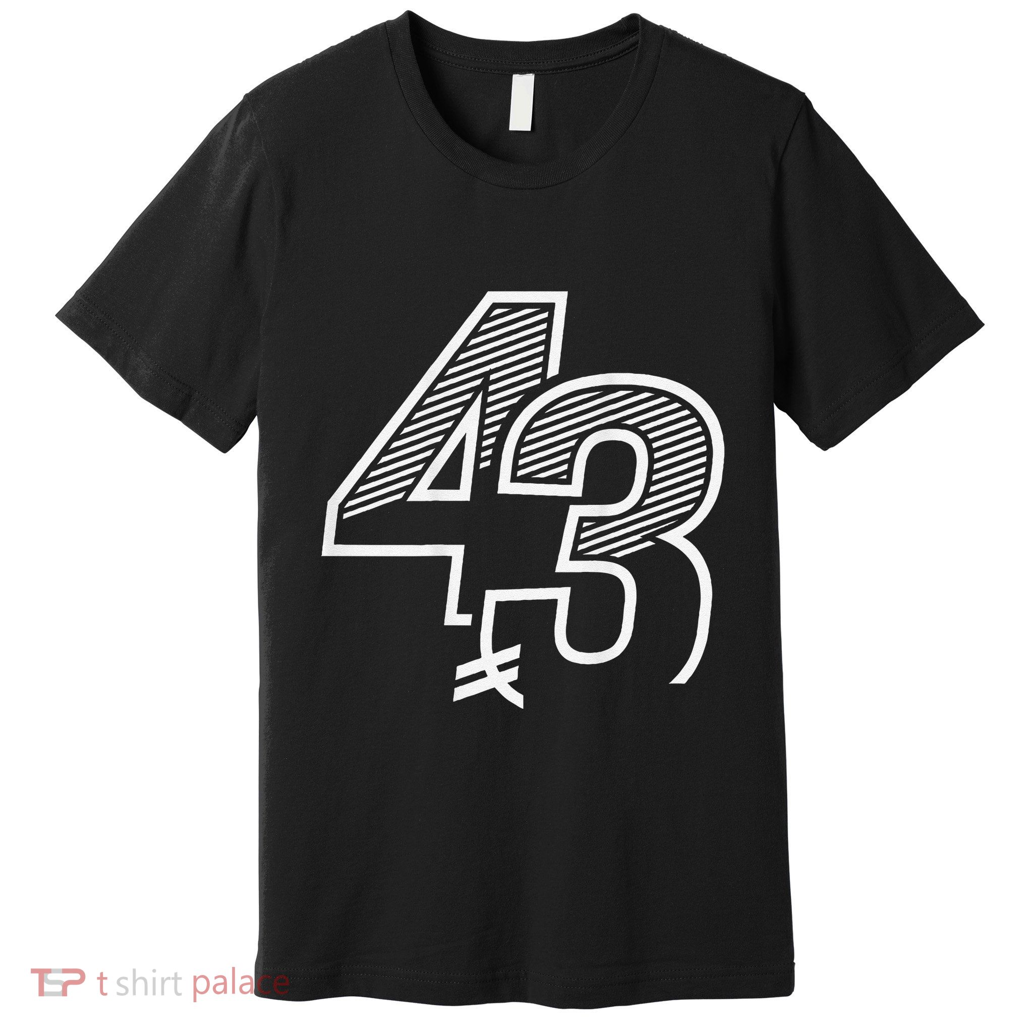 Number 43 Sports Jersey 43 Birthday (Frontback) Premium T-Shirt