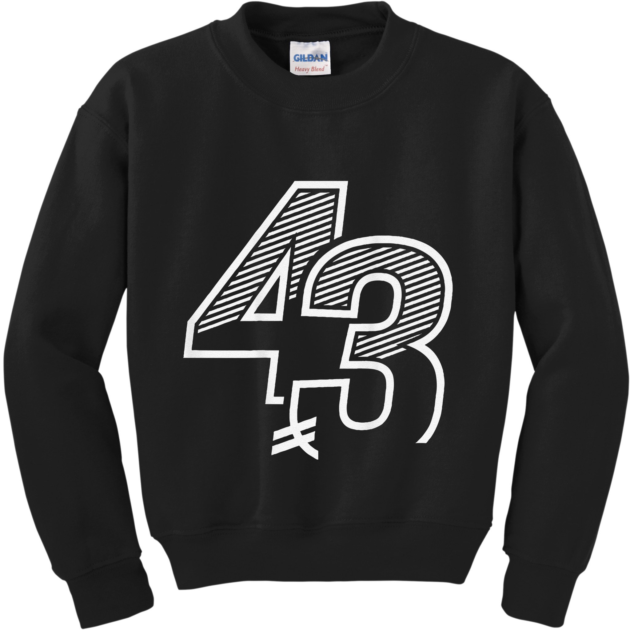 Number 43 Sports Jersey 43 Birthday (Frontback) Kids Sweatshirt