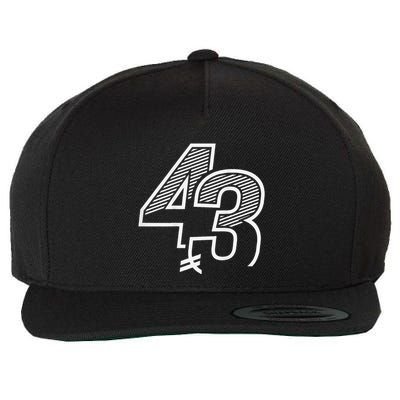 Number 43 Sports Jersey 43 Birthday (Frontback) Wool Snapback Cap