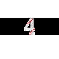 Number 4 Vintage 4th Birthday Baseball Lover 4 Years Old Bumper Sticker