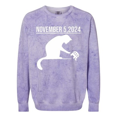 November 5 2024 The Revenge Of The Cat Ladies Colorblast Crewneck Sweatshirt