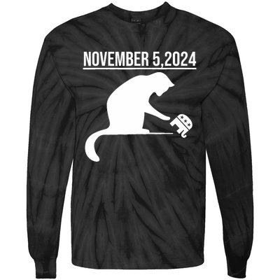 November 5 2024 The Revenge Of The Cat Ladies Tie-Dye Long Sleeve Shirt