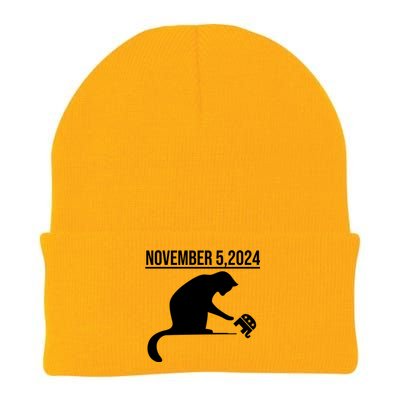 November 5 2024 The Revenge Of The Cat Ladies Cats Kamala Gift Knit Cap Winter Beanie