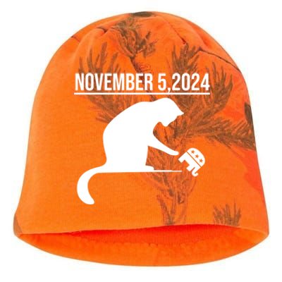 November 5 2024 The Revenge Of The Cat Ladies Cats Kamala Gift Kati - Camo Knit Beanie