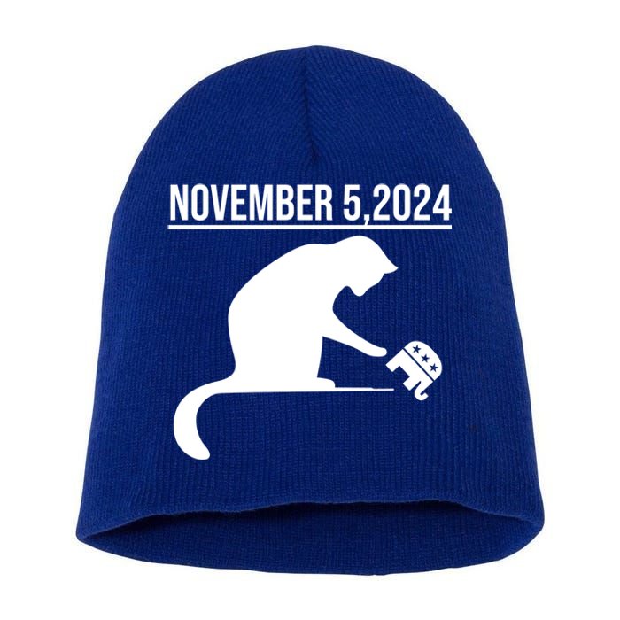 November 5 2024 The Revenge Of The Cat Ladies Cats Kamala Gift Short Acrylic Beanie