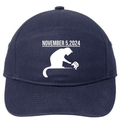 November 5 2024 The Revenge Of The Cat Ladies Cats Kamala Gift 7-Panel Snapback Hat