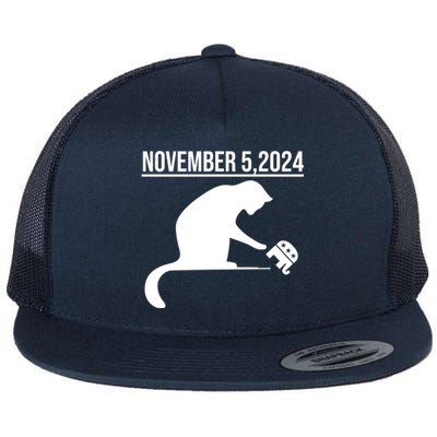 November 5 2024 The Revenge Of The Cat Ladies Cats Kamala Gift Flat Bill Trucker Hat