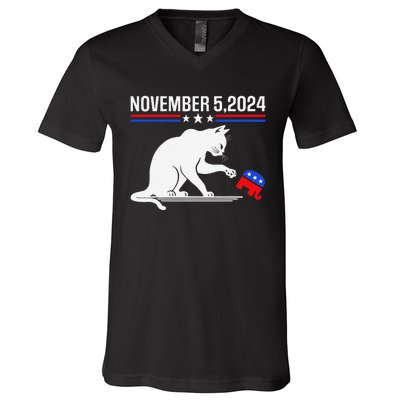 November 5 2024 The Revenge Of The Cat Ladies Meme Kamala V-Neck T-Shirt