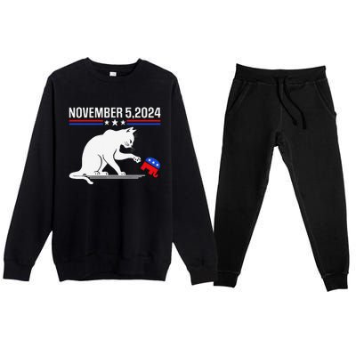 November 5 2024 The Revenge Of The Cat Ladies Meme Kamala Premium Crewneck Sweatsuit Set