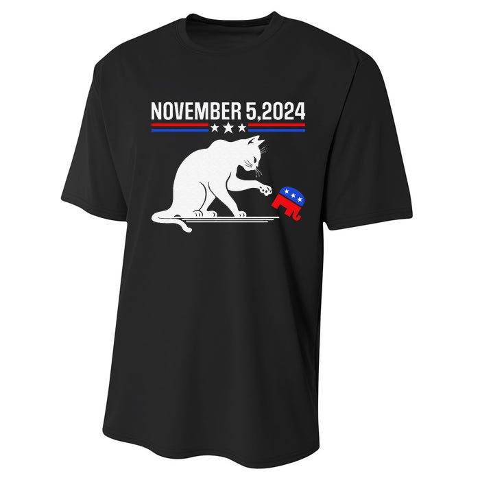 November 5 2024 The Revenge Of The Cat Ladies Meme Kamala Performance Sprint T-Shirt