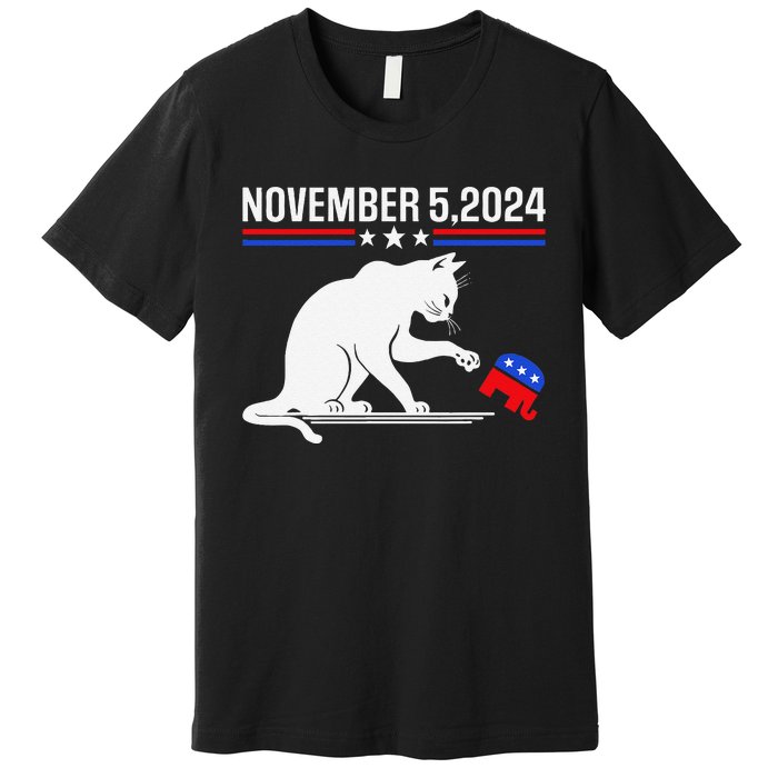 November 5 2024 The Revenge Of The Cat Ladies Meme Kamala Premium T-Shirt