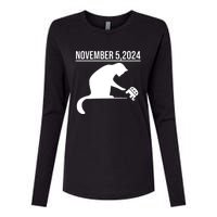 November 5 2024 The Revenge Of The Cat Ladies Cats Kamala Womens Cotton Relaxed Long Sleeve T-Shirt