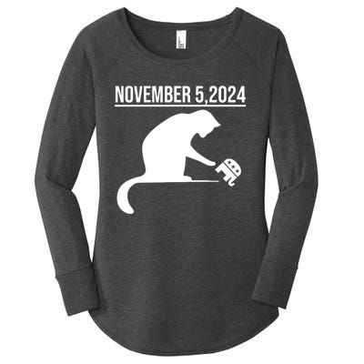 November 5 2024 The Revenge Of The Cat Ladies Cats Kamala Women's Perfect Tri Tunic Long Sleeve Shirt