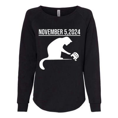 November 5 2024 The Revenge Of The Cat Ladies Cats Kamala Womens California Wash Sweatshirt