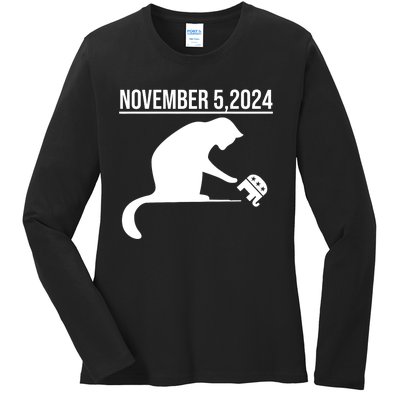 November 5 2024 The Revenge Of The Cat Ladies Cats Kamala Ladies Long Sleeve Shirt