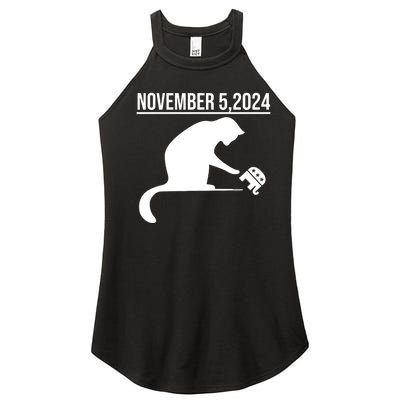 November 5 2024 The Revenge Of The Cat Ladies Cats Kamala Women's Perfect Tri Rocker Tank