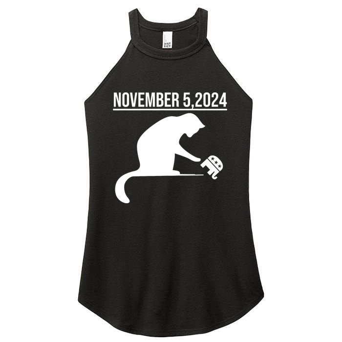 November 5 2024 The Revenge Of The Cat Ladies Cats Kamala Women's Perfect Tri Rocker Tank