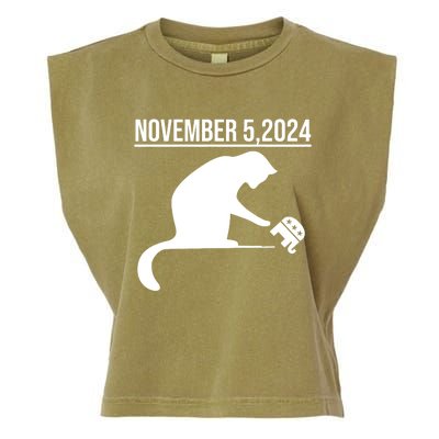 November 5 2024 The Revenge Of The Cat Ladies Cats Kamala Garment-Dyed Women's Muscle Tee