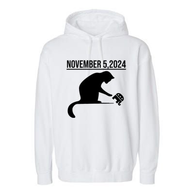 November 5 2024 The Revenge Of The Cat Ladies Cats Kamala Garment-Dyed Fleece Hoodie