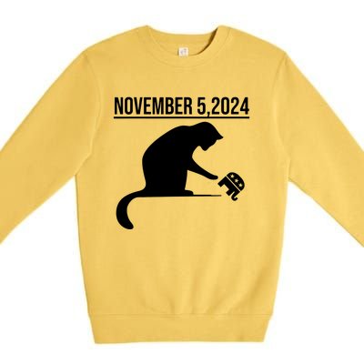 November 5 2024 The Revenge Of The Cat Ladies Cats Kamala Premium Crewneck Sweatshirt