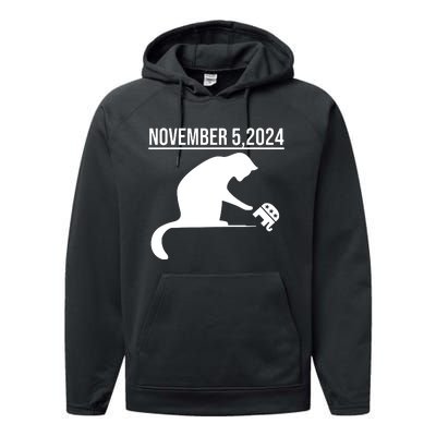 November 5 2024 The Revenge Of The Cat Ladies Cats Kamala Performance Fleece Hoodie