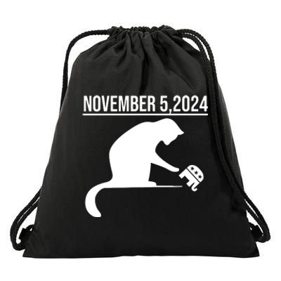 November 5 2024 The Revenge Of The Cat Ladies Cats Kamala Drawstring Bag