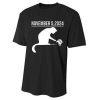 November 5 2024 The Revenge Of The Cat Ladies Cats Kamala Performance Sprint T-Shirt