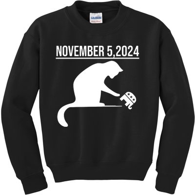 November 5 2024 The Revenge Of The Cat Ladies Cats Kamala Kids Sweatshirt