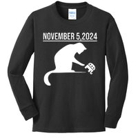 November 5 2024 The Revenge Of The Cat Ladies Cats Kamala Kids Long Sleeve Shirt