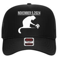 November 5 2024 The Revenge Of The Cat Ladies Cats Kamala High Crown Mesh Back Trucker Hat