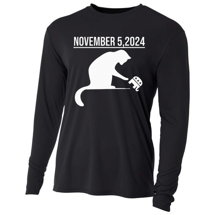 November 5 2024 The Revenge Of The Cat Ladies Cats Kamala Cooling Performance Long Sleeve Crew