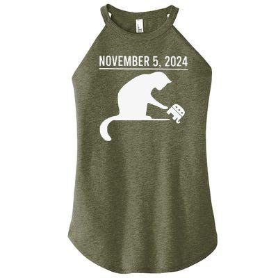 November 5th 2024 Political Big Cat Small Elephant Women’s Perfect Tri Rocker Tank