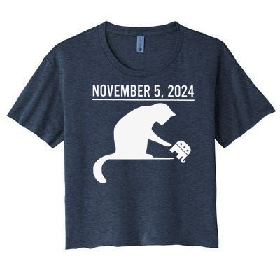 November 5th 2024 Political Big Cat Small Elephant Women's Crop Top Tee