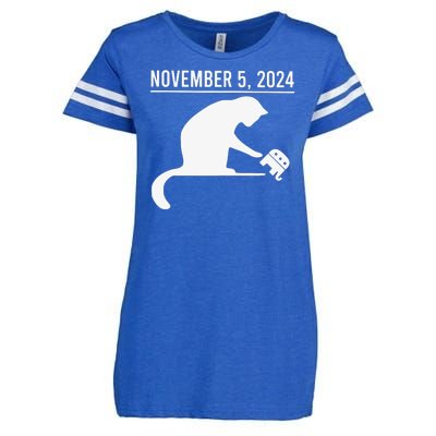 November 5th 2024 Political Big Cat Small Elephant Enza Ladies Jersey Football T-Shirt