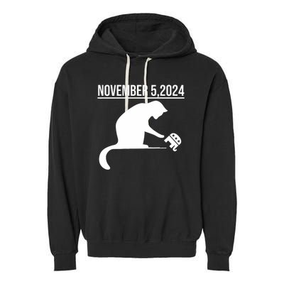 November 5 2024 The Revenge Of The Cat Ladies Cats Kamala Garment-Dyed Fleece Hoodie