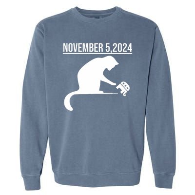 November 5 2024 The Revenge Of The Cat Ladies Cats Kamala Garment-Dyed Sweatshirt