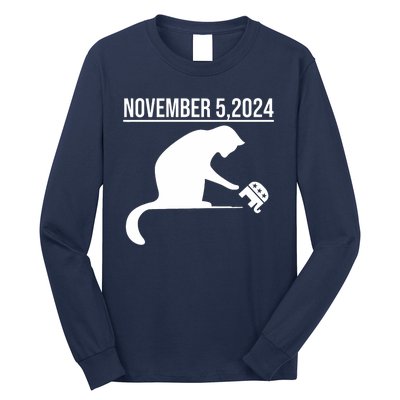 November 5 2024 The Revenge Of The Cat Ladies Cats Kamala Long Sleeve Shirt