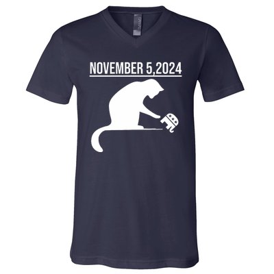 November 5 2024 The Revenge Of The Cat Ladies Cats Kamala V-Neck T-Shirt