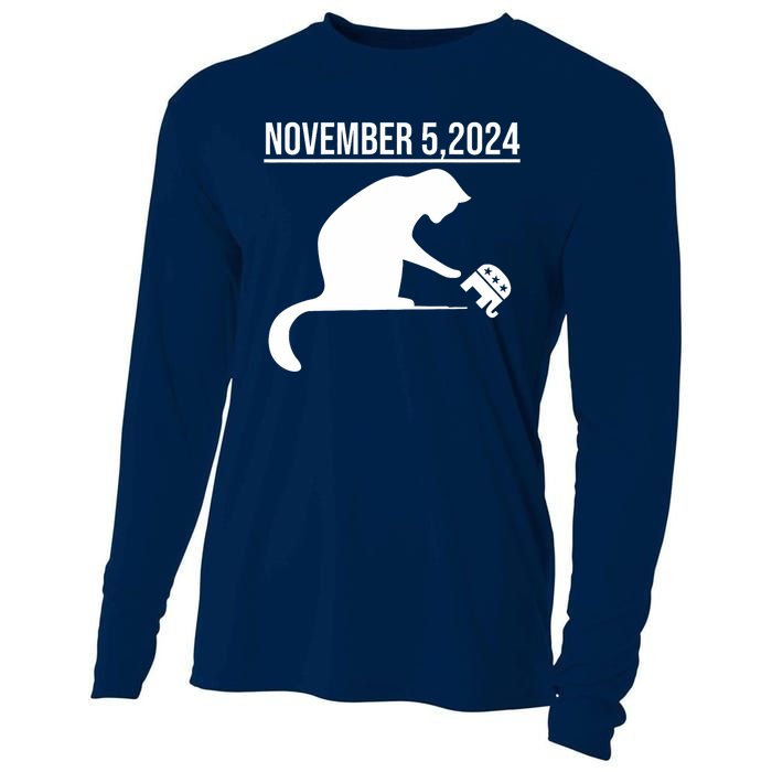 November 5 2024 The Revenge Of The Cat Ladies Cats Kamala Cooling Performance Long Sleeve Crew