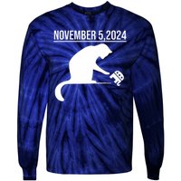 November 5 2024 The Revenge Of The Cat Ladies Cats Kamala Tie-Dye Long Sleeve Shirt