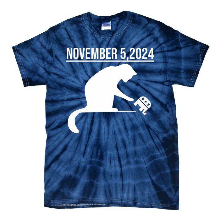 November 5 2024 The Revenge Of The Cat Ladies Cats Kamala Tie-Dye T-Shirt